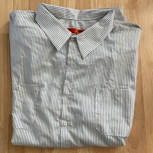 Men’s RedKap striped button down t-shirt 5xl
